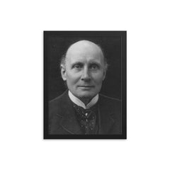 Alfred North Whitehead framed print on a plain backdrop in size 12"x16".