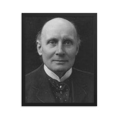 Alfred North Whitehead framed print on a plain backdrop in size 16"x20".