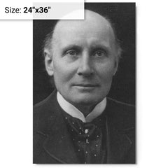 Alfred North Whitehead metal print on a plain backdrop in size 24"x36".