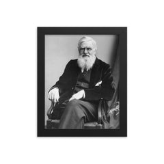 Alfred Russell Wallace framed print on a plain backdrop in size 8"x10".