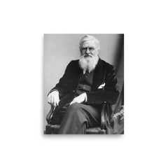 Alfred Russell Wallace poster on a plain backdrop in size 8"x10".