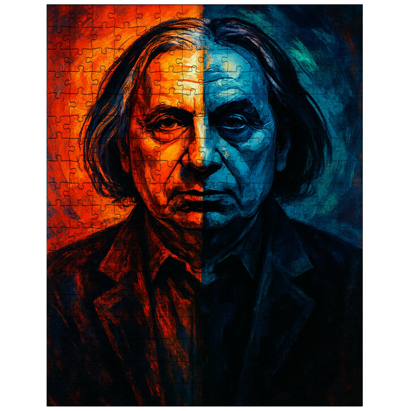 Alfred Schnittke split shadow polystylist portrait jigsaw puzzle