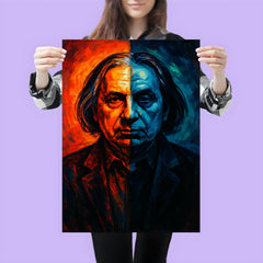 Alfred Schnittke split shadow polystylist portrait poster 3