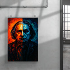 Alfred Schnittke split shadow polystylist portrait poster 4