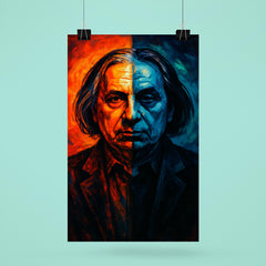 Alfred Schnittke split shadow polystylist portrait poster 6