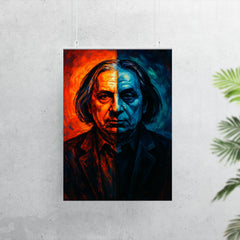 Alfred Schnittke split shadow polystylist portrait poster 7