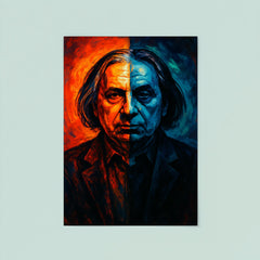Alfred Schnittke split shadow polystylist portrait poster 8