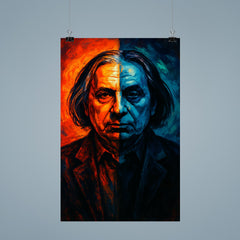 Alfred Schnittke split shadow polystylist portrait poster 9