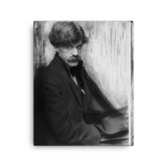 Alfred Stieglitz canvas print on a plain backdrop in size 16"x20".