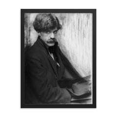 Alfred Stieglitz framed print on a plain backdrop in size 18"x24".