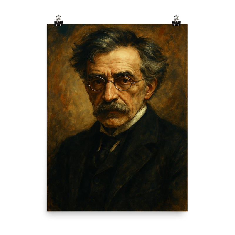 Alfred Stieglitz poster on a plain backdrop in size 8