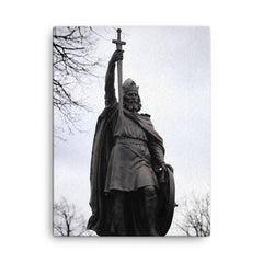 Alfred the Great by Hamo Thornycroft canvas print on a plain backdrop in size 18"x24".