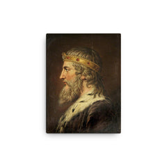 Alfred the Great canvas print on a plain backdrop in size 12"x16".