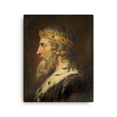 Alfred the Great canvas print on a plain backdrop in size 16"x20".