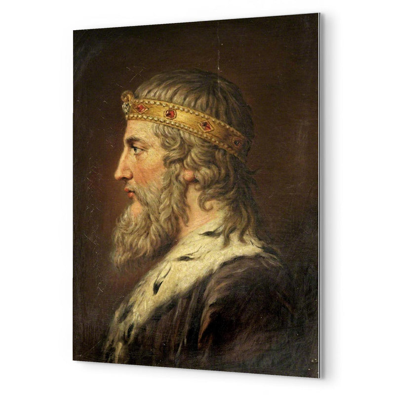 Alfred the Great metal print mockup