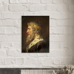 Alfred the Great metal print mockup