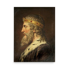 Alfred the Great poster on a plain backdrop in size 18"x24".