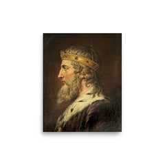 Alfred the Great poster on a plain backdrop in size 8"x10".