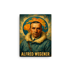 Alfred Wegener canvas print on a plain backdrop in size 12"x16".