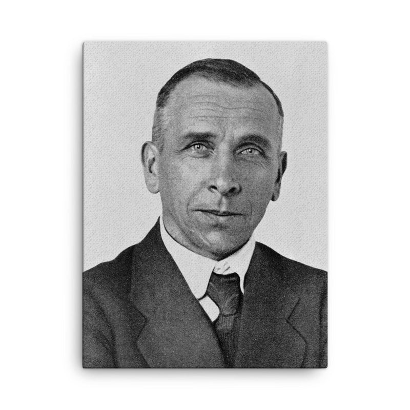 Alfred Wegener canvas print on a plain backdrop in size 18
