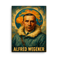 Alfred Wegener canvas print on a plain backdrop in size 18"x24".