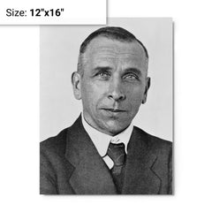 Alfred Wegener metal print on a plain backdrop in size 12"x16".