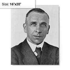 Alfred Wegener metal print on a plain backdrop in size 16"x20".