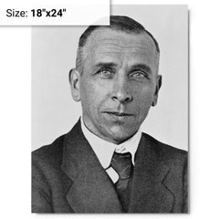 Alfred Wegener metal print on a plain backdrop in size 18"x24".