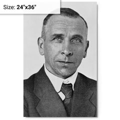 Alfred Wegener metal print on a plain backdrop in size 24"x36".