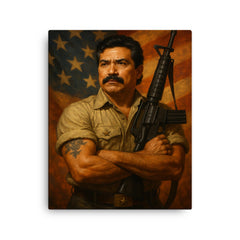 Alfredo Cantu Gonzalez canvas print on a plain backdrop in size 16"x20".