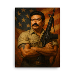 Alfredo Cantu Gonzalez canvas print on a plain backdrop in size 18"x24".