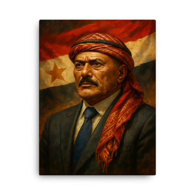 Ali Abdallah Salih canvas print on a plain backdrop in size 18