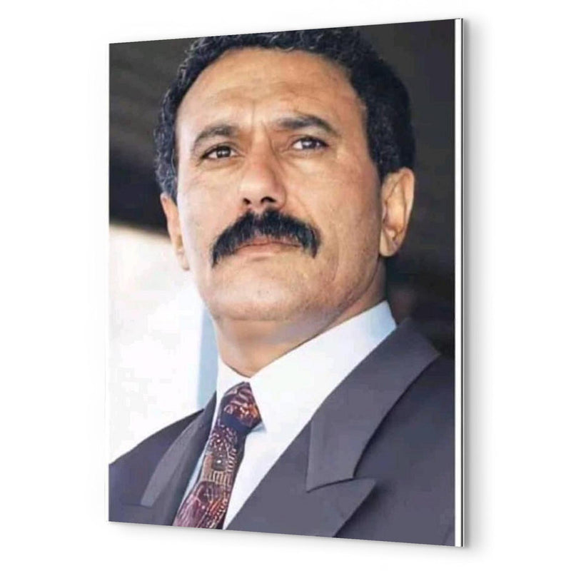 Ali Abdallah Salih metal print mockup