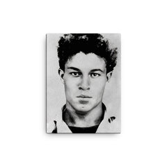 Ali La Pointe canvas print on a plain backdrop in size 12"x16".