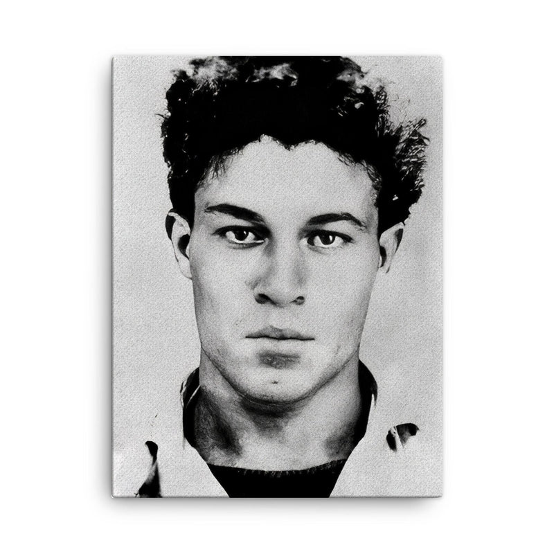 Ali La Pointe canvas print on a plain backdrop in size 18