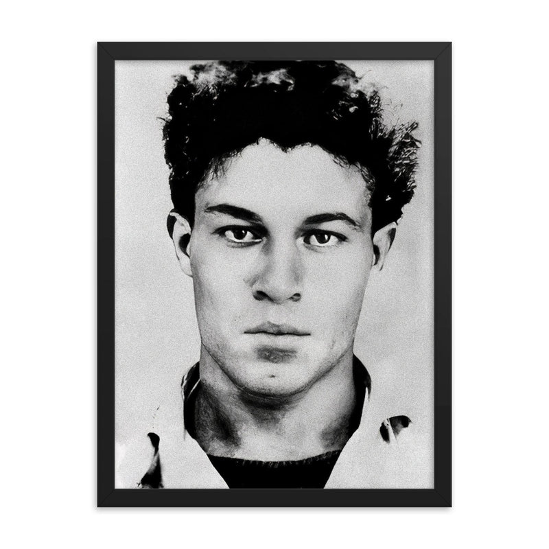 Ali La Pointe framed print on a plain backdrop in size 18