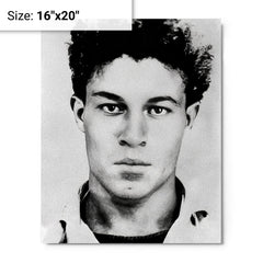 Ali La Pointe metal print on a plain backdrop in size 16"x20".