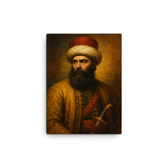 Ali Pasha canvas print on a plain backdrop in size 12"x16".