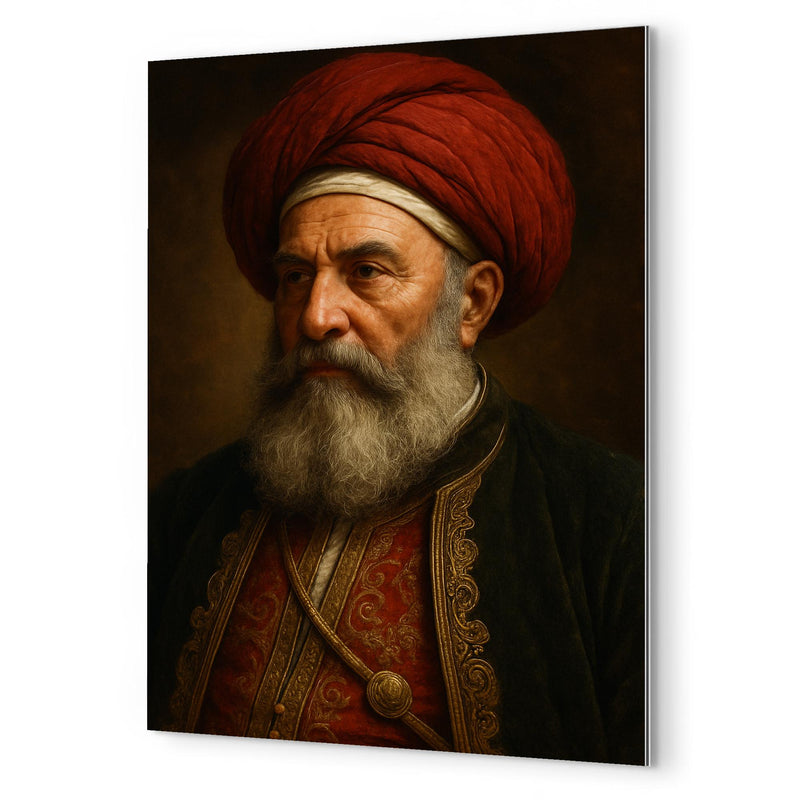 Ali Pasha portrait metal print mockup