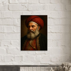 Ali Pasha portrait metal print mockup