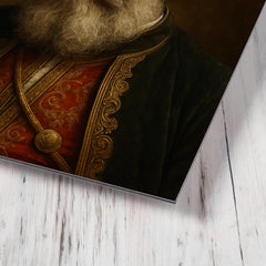 Ali Pasha portrait metal print mockup