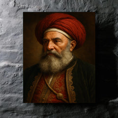 Ali Pasha portrait metal print mockup