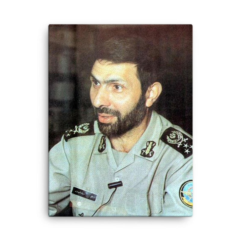 Ali Sayad Shirazi canvas print on a plain backdrop in size 18