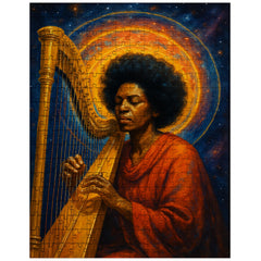 Alice Coltrane harp and astral halo jigsaw puzzle