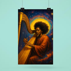 Alice Coltrane harp and cosmic aura poster 6