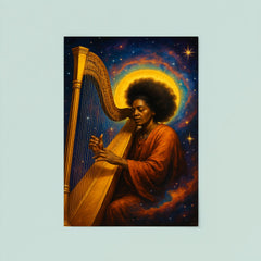 Alice Coltrane harp and cosmic aura poster 8