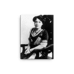 Alice Guy-Blaché canvas print on a plain backdrop in size 12"x16".
