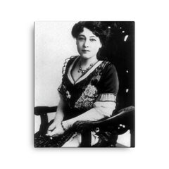 Alice Guy-Blaché canvas print on a plain backdrop in size 16"x20".