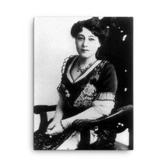 Alice Guy-Blaché canvas print on a plain backdrop in size 18"x24".