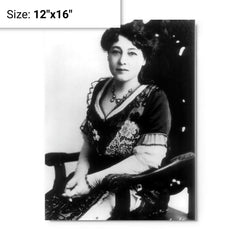 Alice Guy-Blaché metal print on a plain backdrop in size 12"x16".